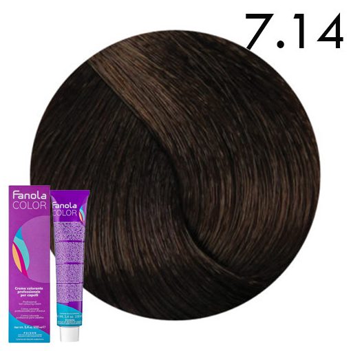 Fanola Color hajfesték 7.14 dohányszőke 100 ml