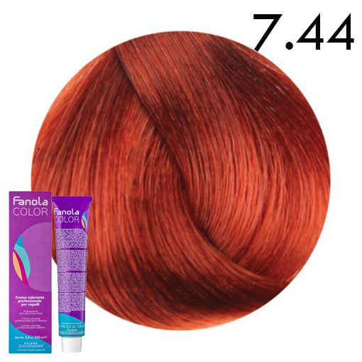 Fanola Color hajfesték 7.44 intenzív rézszőke 100 ml