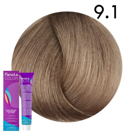 Fanola Color hajfesték 9.1 hamvas  nagyon világosszőke 100 ml