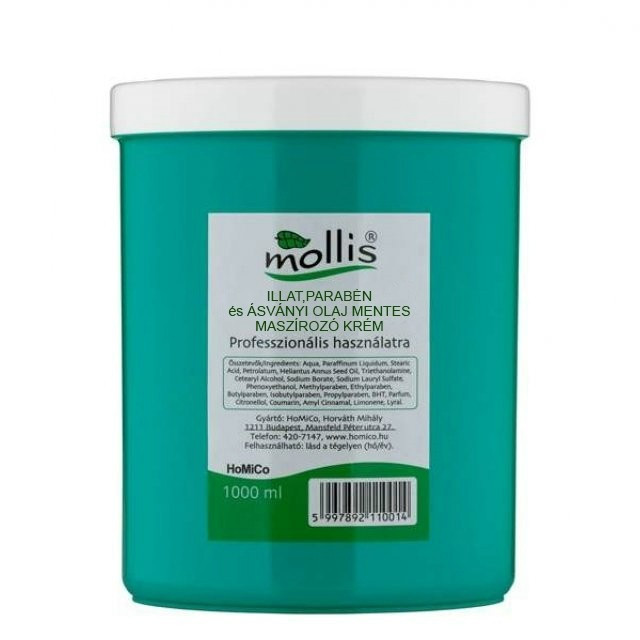 Mollis Masszírozó krém illatmentes 1000 ml
