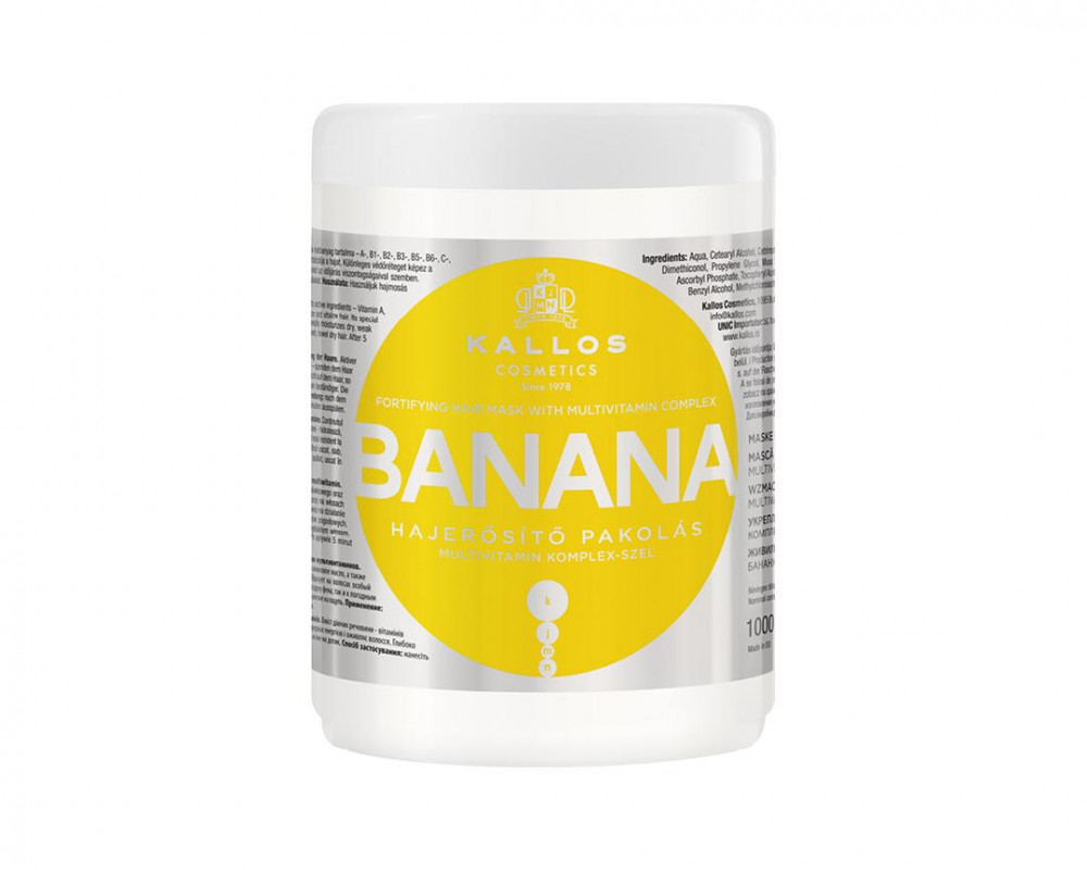 Kallos KJMN hajpakolás BANANA 1000ml