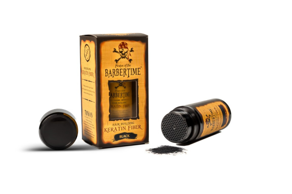 BARBERTIME Keratin Fiber Hajépítő Rost Fekete 21 g
