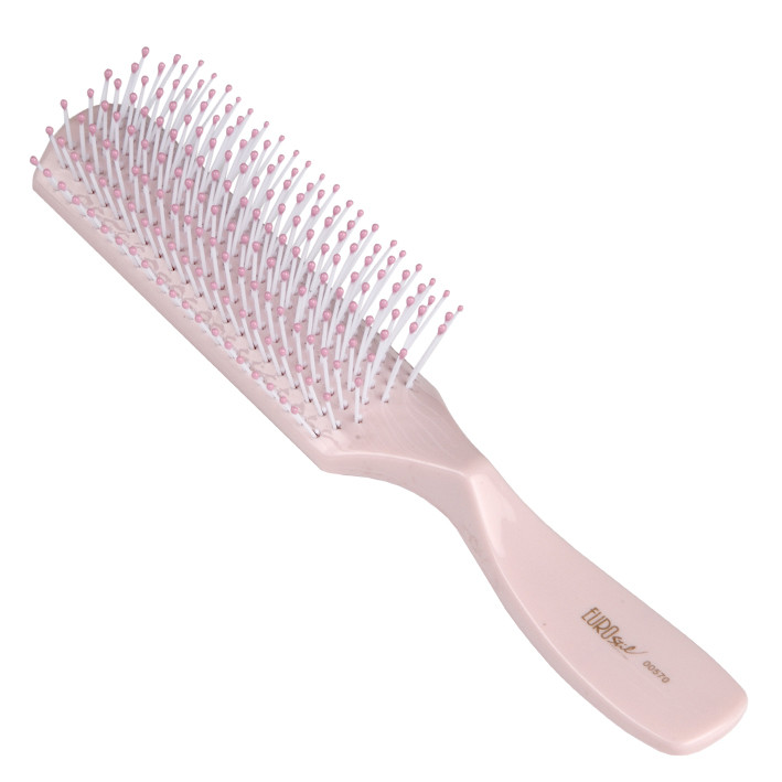 Kefe EuroStil Lapos hajkefe műanyag sörtékkel Pink 00570